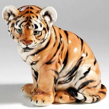 Statua tigrotto cucciolo tigre in ceramica cm 50 animali arredo casa negozio