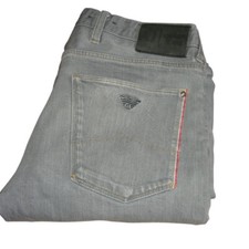 Armani Jeans J10 Extra Slim Selvedge Stretch Denim W32 L32 Grey GA Mens AJ j104e