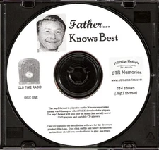 FATHER KNOWS BEST - 114 Shows Old Time Radio In MP3 Format OTR On 2 CDs