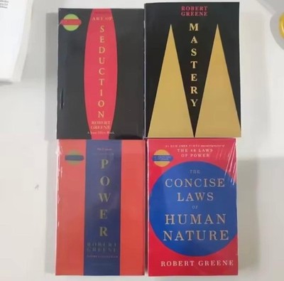 Robert Greene 4 Book Set 48 Laws Power Concise Human Nature Seduction