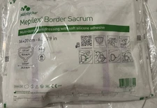 Lot of 10 Dressings Mepilex Border Sacrum 282055 6.3 x 7.9" EXP 2028