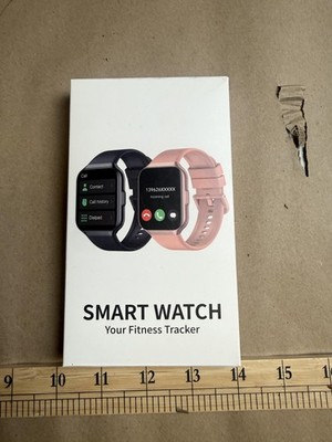 P98 Smart Watch Fitness Tracker White 45mm IP68 Bluetooth Android IOS 1.96in