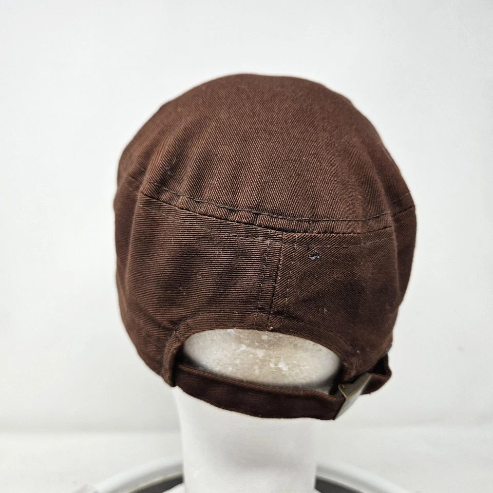 Leader LOGA 帽子带背棕色水钻十字架刺绣男式 — 第 4/4 张图片