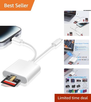 All-in-One High-Speed Card Reader for iPhone/iPad - Uses Lightning & USB-C