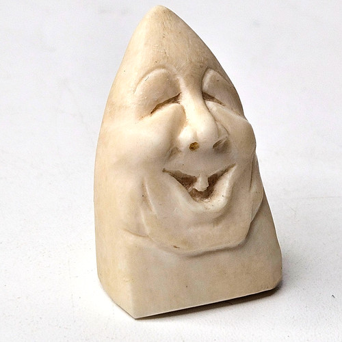 Vintage Inuit Hand Carved Antler Billiken Good Luck Native American Art