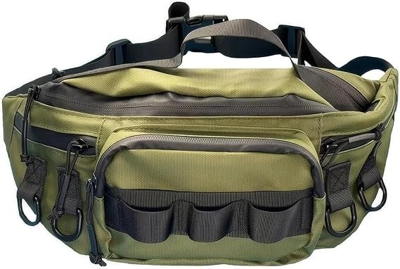 Waterproof Fishing Tackle Bag Waist Shoulder Pack Box Reel L