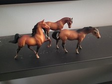 Rare Vintage Breyer Stablemate Horses Lot of 3 1975 Stamped Bay Chestnut