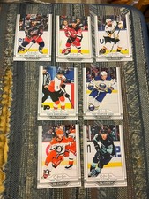 LOT OF 7 2025-26 UPPER DECK HOCKEY SERIES 1 O PEE CHEE OPC GLOSSY INSERT CARDS