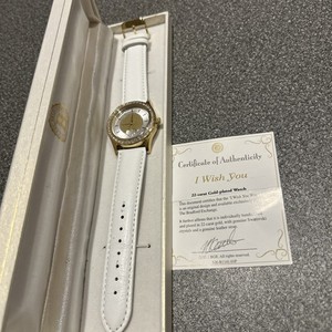 Rare Bradford Exchange I Wish You 22K Gold Plated Ladies Watch Brand Boxed