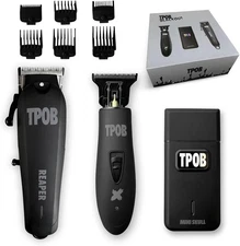 TPOB Slime 2 Black Clipper Trimmer Shaver Set Barber Hair Clippers for Men 6800 