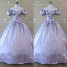 Vintage Wedding Dresses Lavender Victorain Silk Taffeta 1960s Bridal Gowns