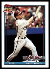 Randy Ready 1991 Topps #137 Phillies MLB READ FREE SHIPPING AutographDen