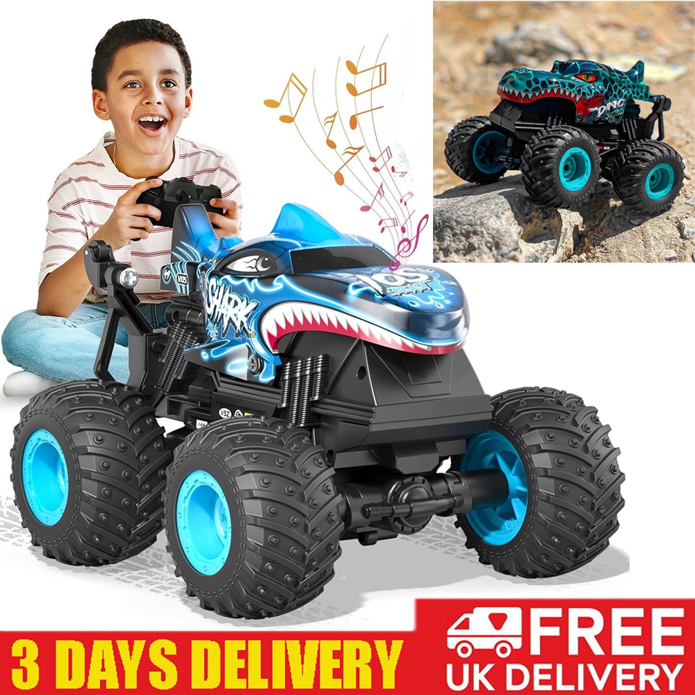 Large Car Monster Truck Remote Control RC Cars Big Wheel 2/4WD Kid Toy Electric