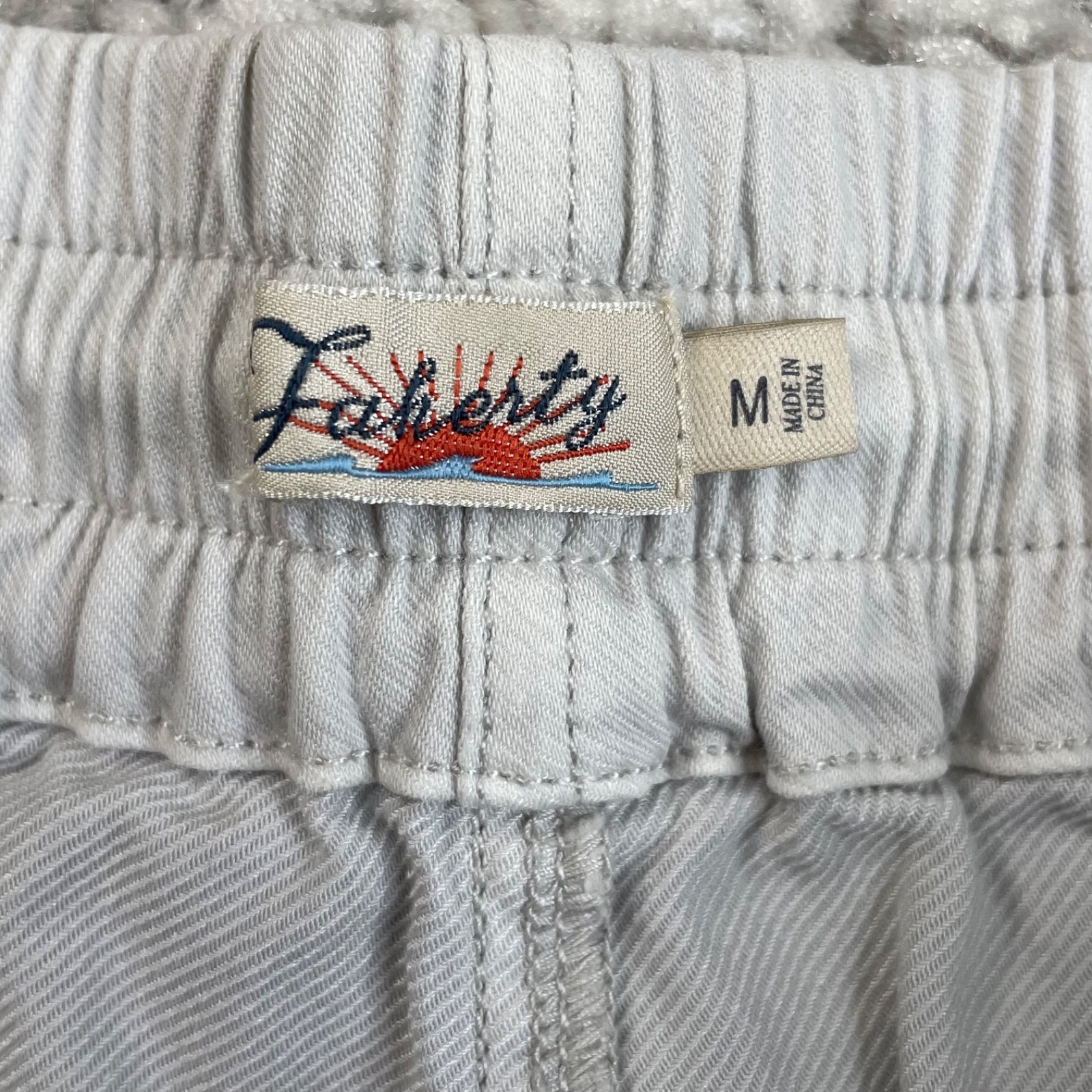 Faherty Essential Drawstring Pants Beige Womens M… - image 3