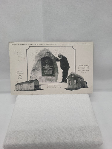 #654 Edison 1929 FDC - Planty #5A on Postcard SEE Reverse - Picture 1 of 6