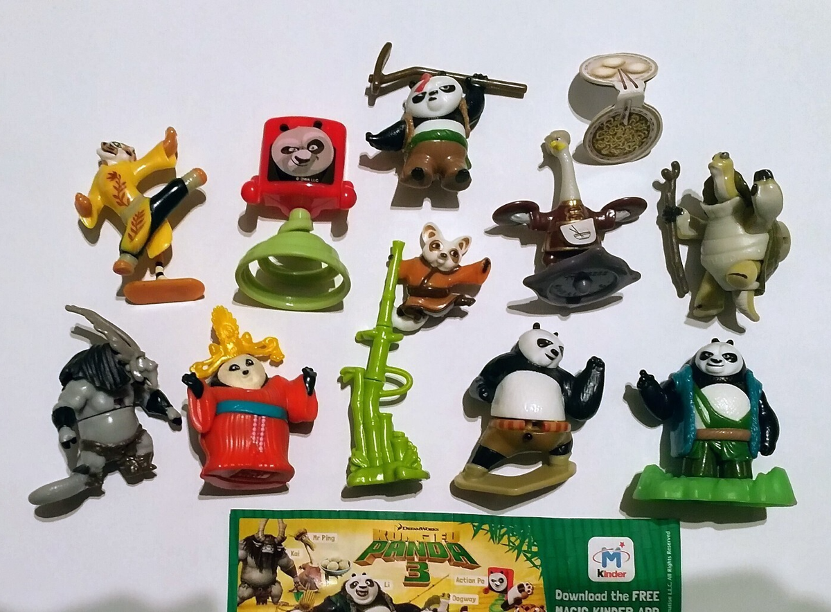 KUNG FU PANDA KINDER SURPRISE FIGURINES SET COLLECTIBLES
