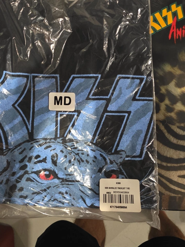 Kiss Animalize 40th Anniversary Blackice/white Vinyl  Sealed Medium Tee - Image 3 of 4