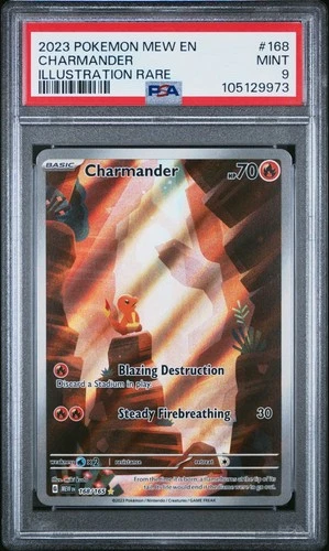 Charmander 2023 Pokemon MEW EN English Illustration Rare #168 PSA 9 Mint