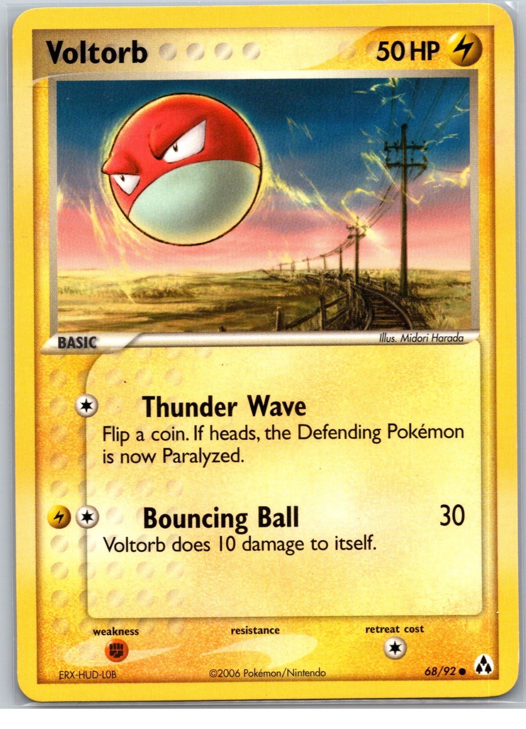 Voltorb 68/92 Legend Maker Pokemon LP