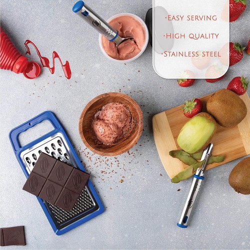 Kitchen Utensils Set, Cooking Utensil Set Gadgets, Pots and Pans Blue - Picture 5 of 7