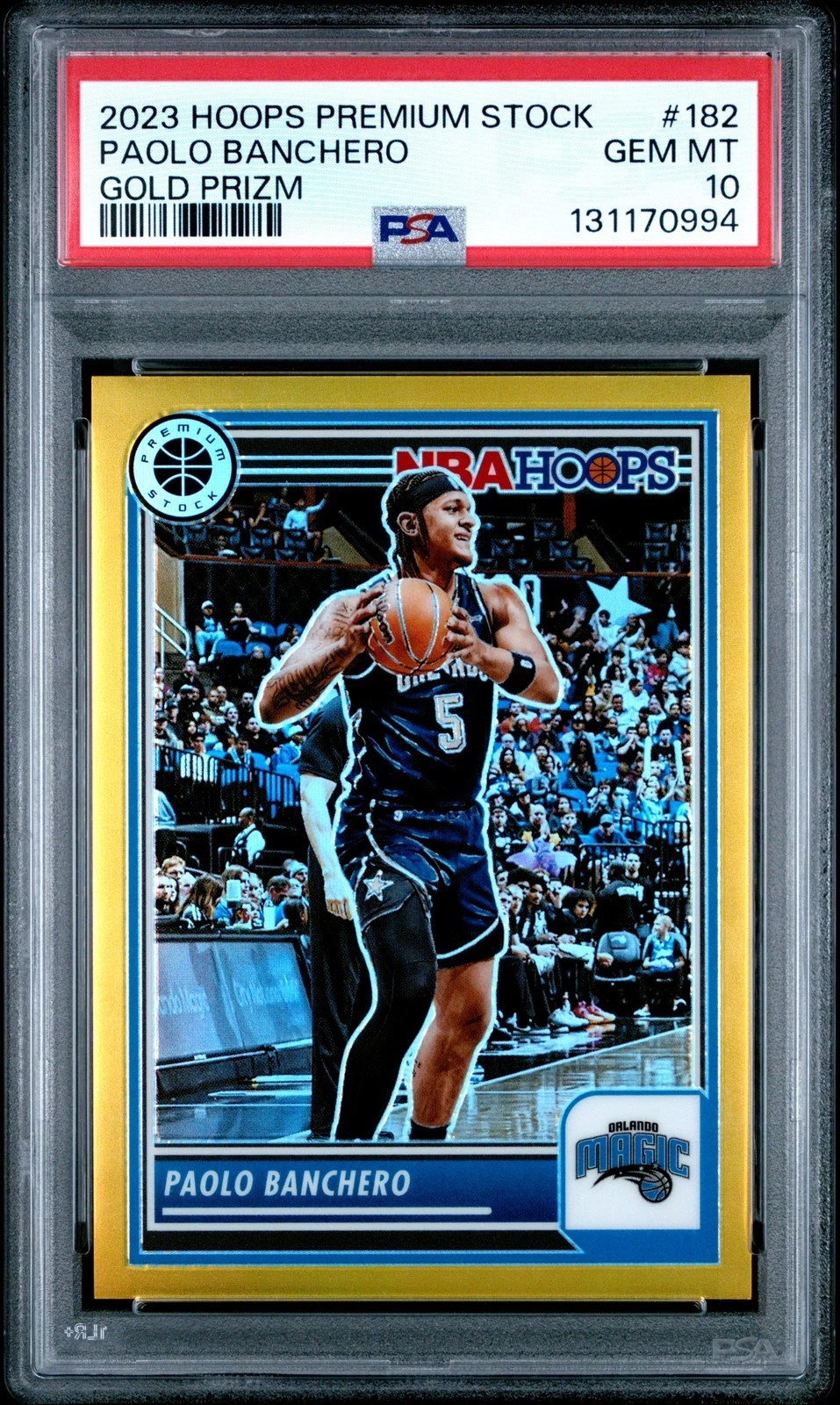 2023 PANINI HOOPS GOLD PRIZM PAOLO BANCHERO #/10 PSA 10 POP 1 SSP SP Premium