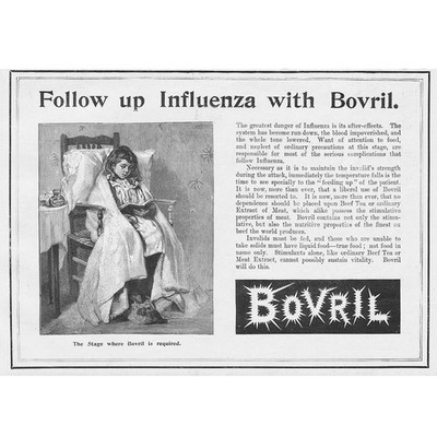 BOVRIL Influenza Theme Victorian Advertisement 1900