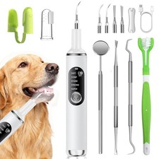 Dog Plaque Remover for Teeth,Pet Tooth Cleaner with LED Light,Cleaning Kit fo...