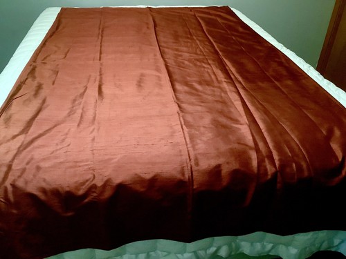 Pottery Barn Red Silk Dupioni Drape Curtain Panel 50x84 Set Of 4 - Picture 2 of 8