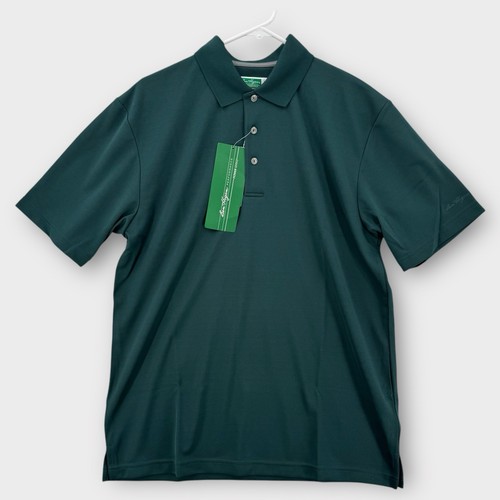 Ben Hogan Polo Shirt Mens Large Performance Powerair Green Golf Short Sleeve NWT
