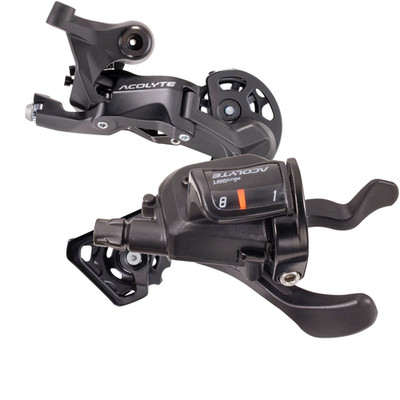 microSHIFT 8-Speed Acolyte Rear Derailleur & Xpress Trigger Shifter Bundle Wide