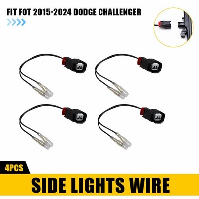 Side Marker Light Connector Wire Harness Pair For 2015-2024 Dodge Challenger