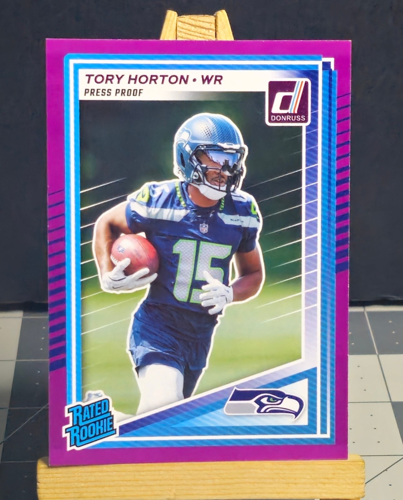 2025 Donruss #388 Tory Horton RC PURPLE PRESS PROOF Seahawks Rookie Rated Card