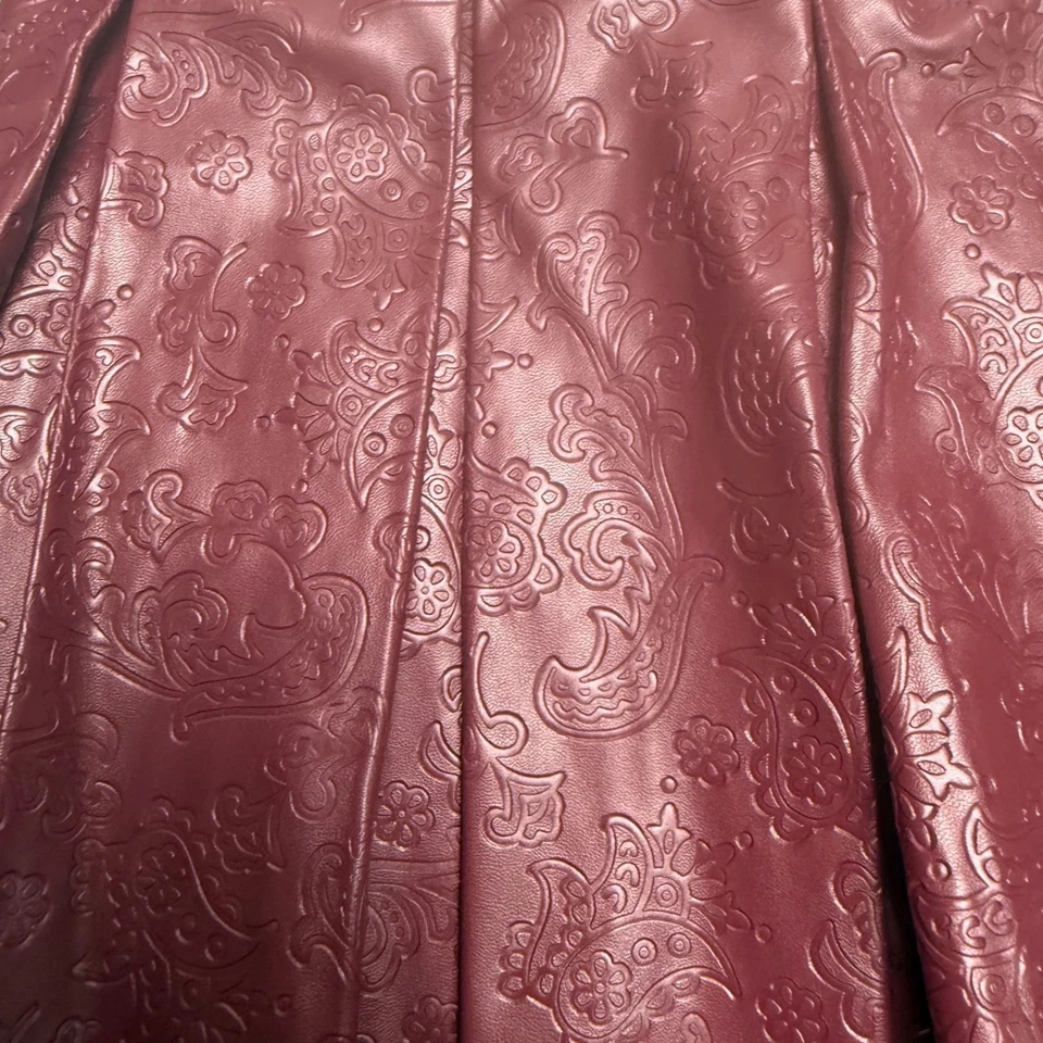 American Girl 压花皮裙 尺寸 7 Tenney 人造佩斯利内衬装扮 — 第 2/4 张图片