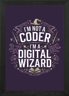 Coding - I'm Not a Coder, I'm a Dig gerahmtes Wandbild Poster Leinwanddruck Bild