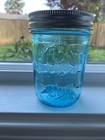 Ball R Half Pint Made In U.S.A. Blue Mason Jar Half Pint — photo 1