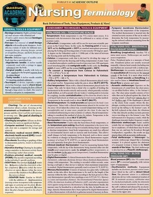Nursing Terminology: A Quickstudy Laminated Reference Guide by Deborah A. Raines