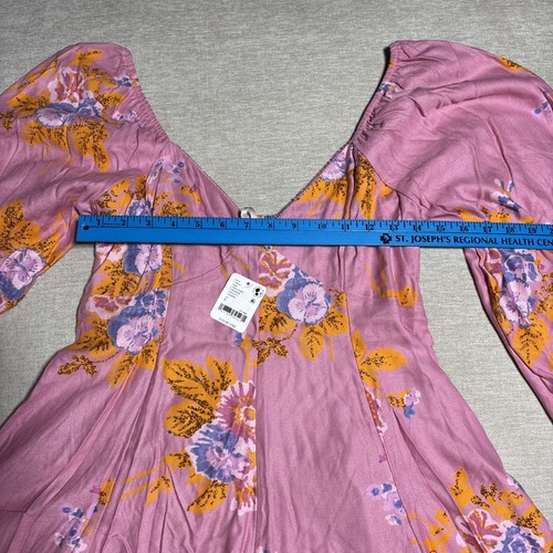 Womens Free People Francesca Floral Print Pink Dress NWT MSRP $128 Size S - Picture 6 of 13