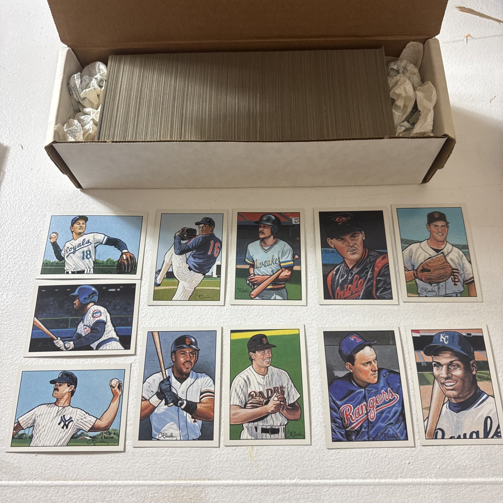 1990 Bowman Baseball Cards Complete Set 1-528 Cards + all 11 artwork cards