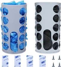 Wall-Mounted Plastic Bag Holder (2 Pack) - Multi-Use Kitchen Organizer