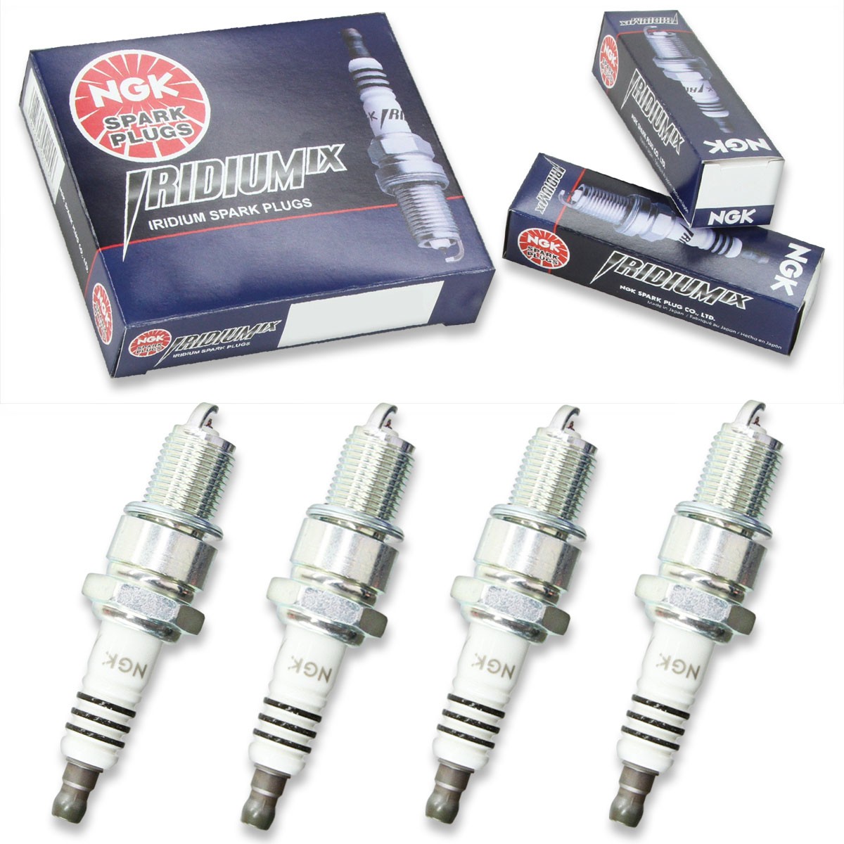 4 pcs NGK Iridium IX Spark Plugs for 1973 Honda Civic 1.2L L4 - Engine Kit ir