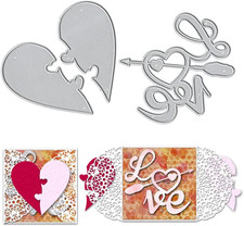 Valentines Metal Cutting Dies for Card Making Supplies, Love Arrow Heart Die Cut