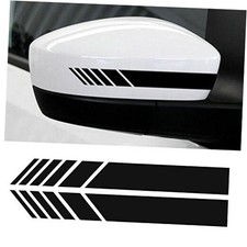 2pcs Car Rear View Mirror Stickers Decor DIY Car Body Sticker Side Decal Black