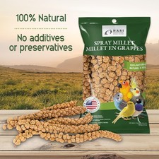 17.6 Oz Millet Spray for Budgies, Canaries, Finches, Cockatiels