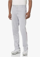 NWT Wilson Brand Men s Grey With Red Piping Open Bottom Baseball Pants Large