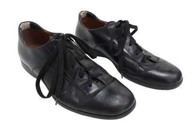 BALLY Camelot Shoes Men's EU 42 Classic Black Leather Low Top Lace Up Dress