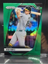 🔥NICK KURTZ 2025 Panini Prizm #213 Green Prizm  (RC) Athletics Color Match🔥
