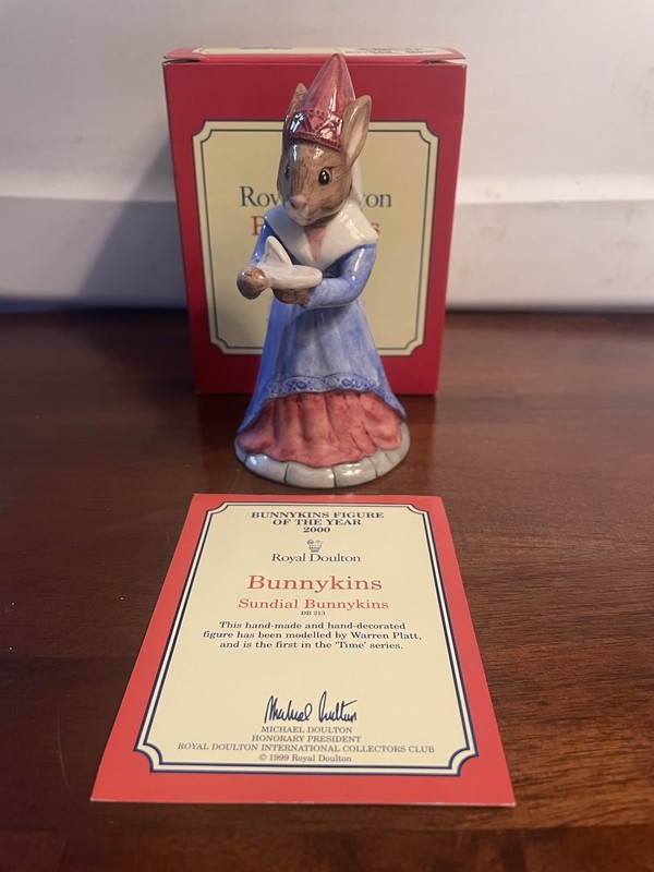 Royal Doulton Bunnykins Figurine with Sundial DB 213, Year 2000