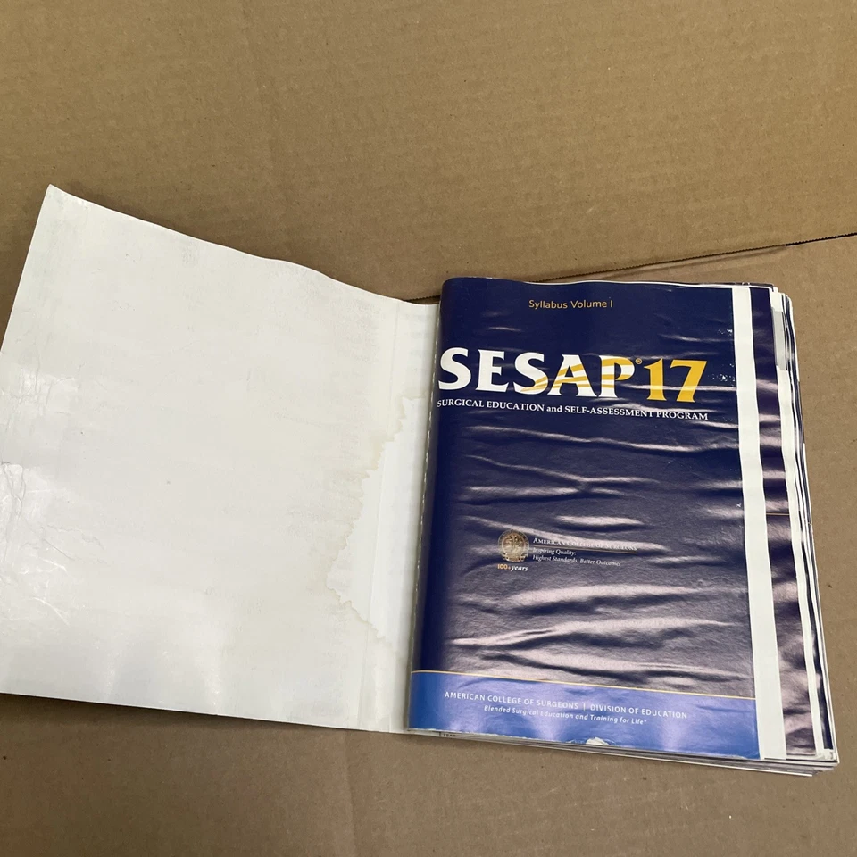 SESAP 17 Surgical Education Review And Self-Assessment Syllabi Vol I -WATER DMG - Image 4 of 4