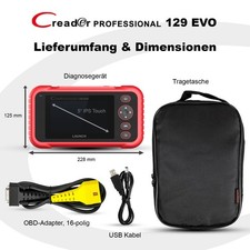 LAUNCH Diagnosegerät CRP 129 EVO V3 OBD2 4 S...