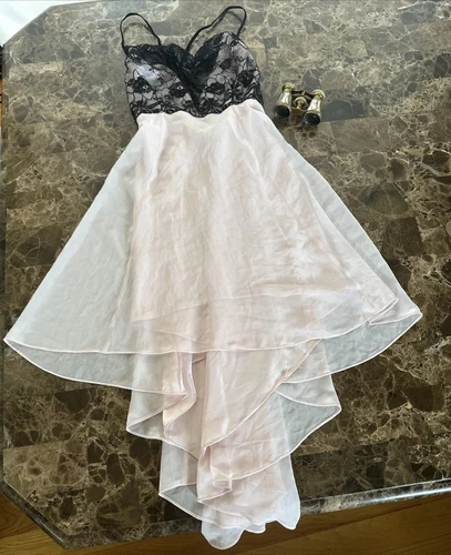 UNDERCOVER Camicia da notte vintage Y2K Victoria's Secret abito slip angelica carina rosa romantica! L